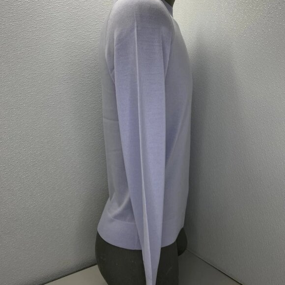 NEW THEORY Mens Sweater Ice Blue Size S Crewneck Regal Wool Long Sleeve Pullover - Picture 7 of 11